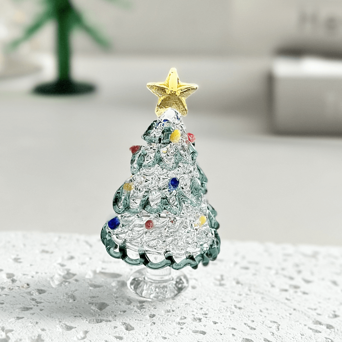 Christmas tree glass
