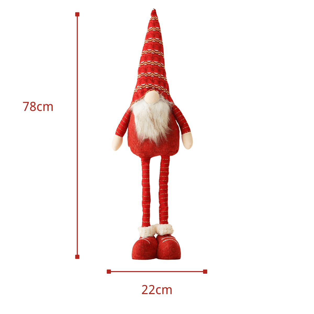 Santa Faceless Doll Figurine