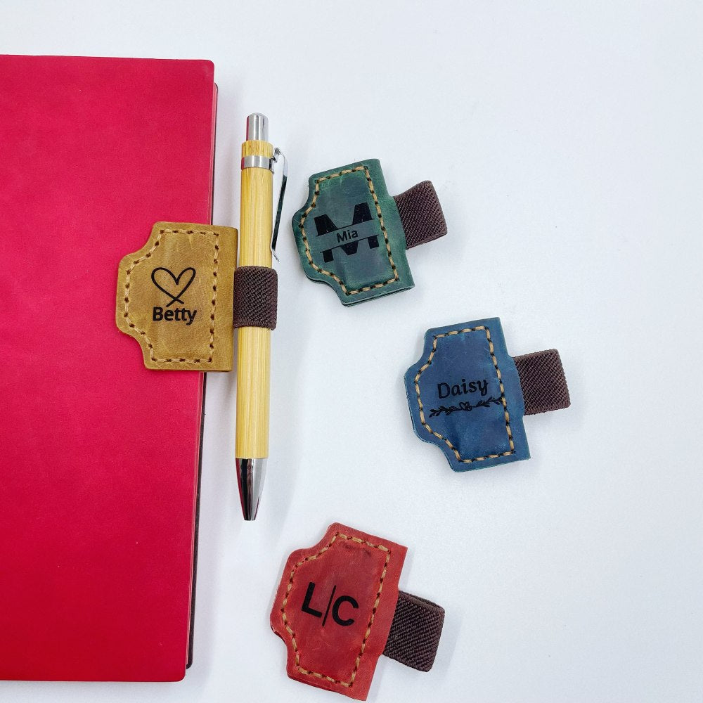custom leather bookmarks