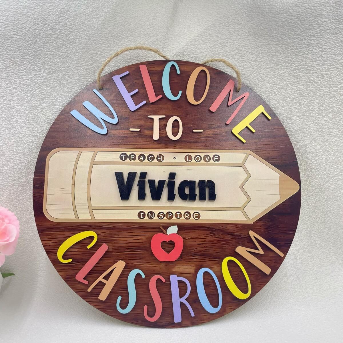 custom teacher door sign