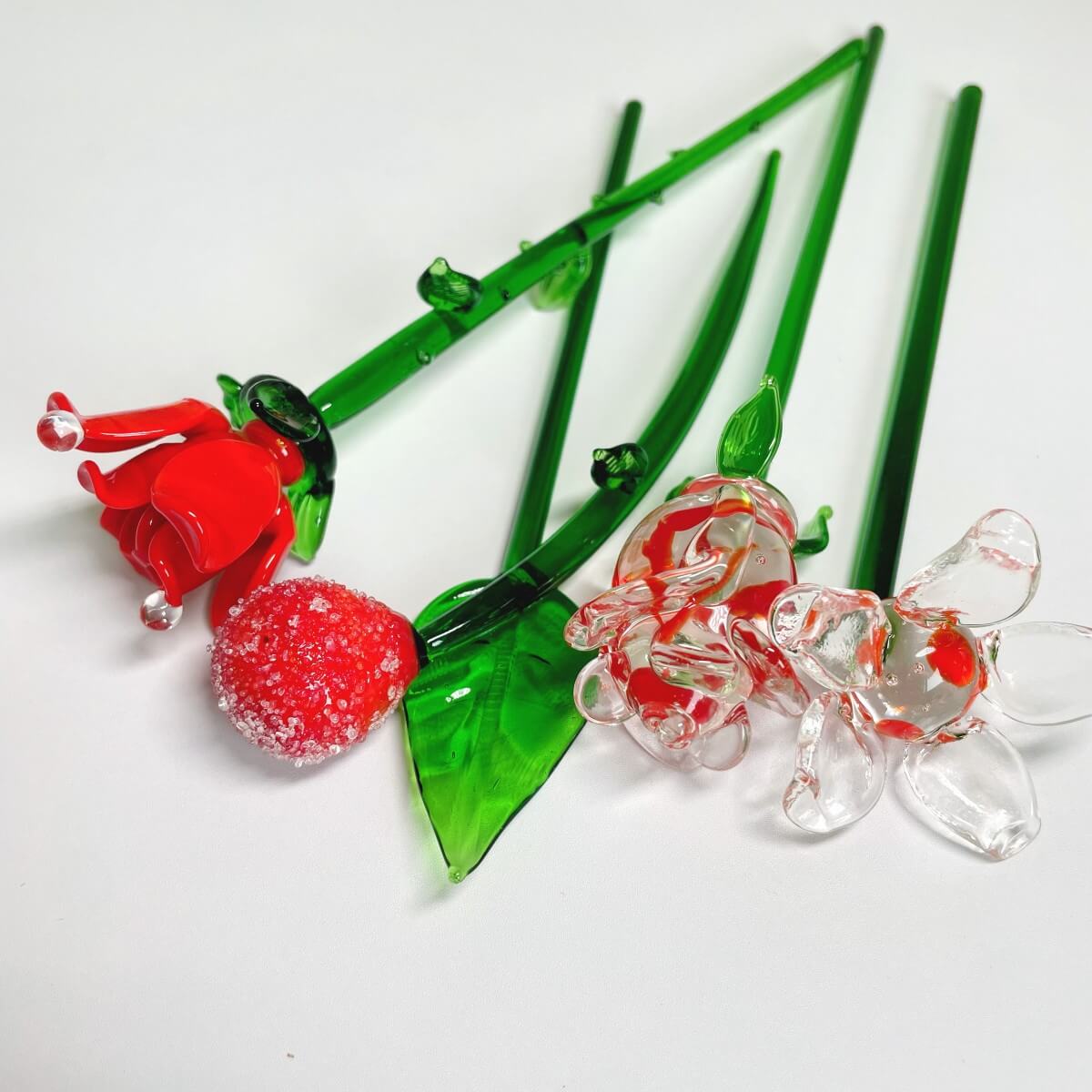 glass birth flower bouquet