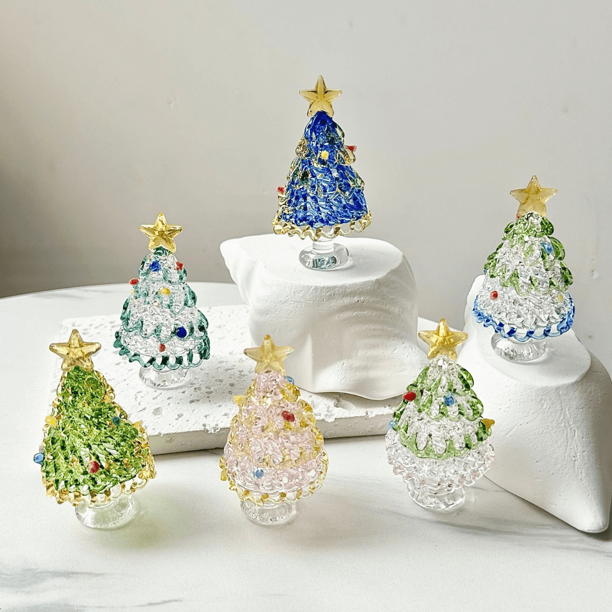 glass christmas tree