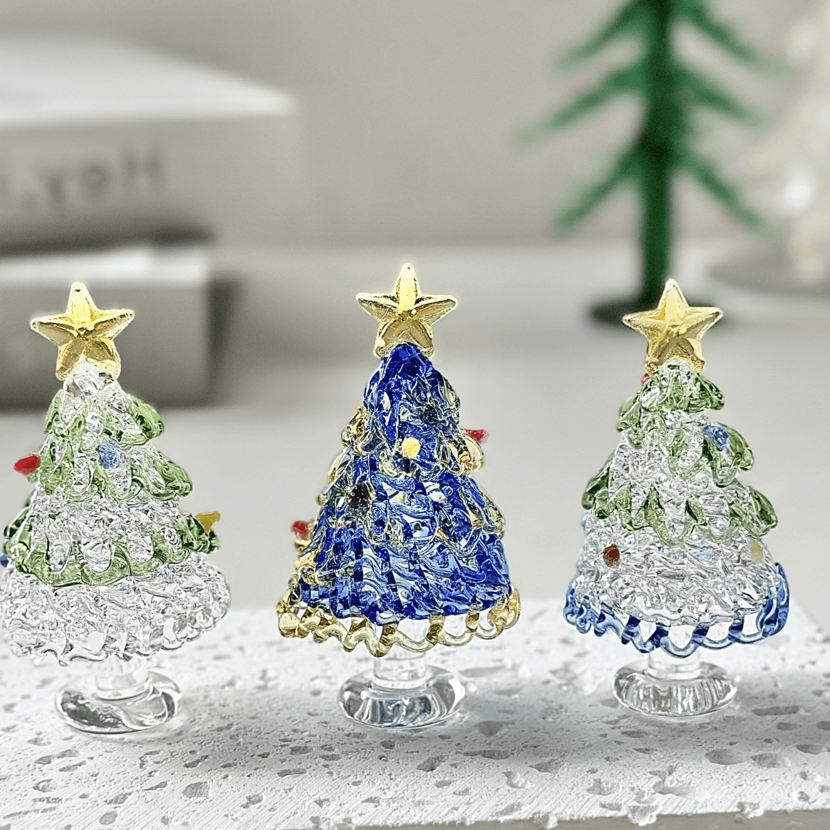 glass christmas trees​