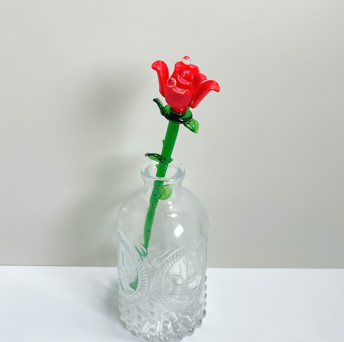 glass rose flower