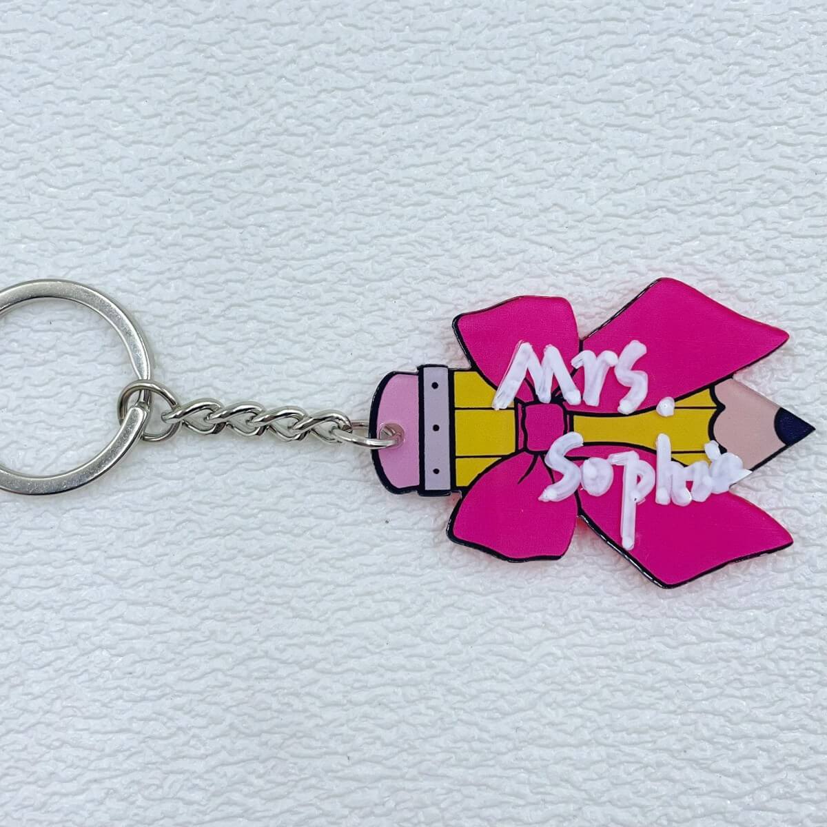 glitter keychain