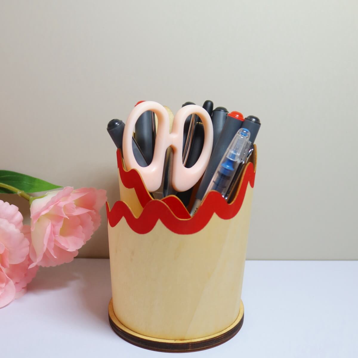 pencil holder wood