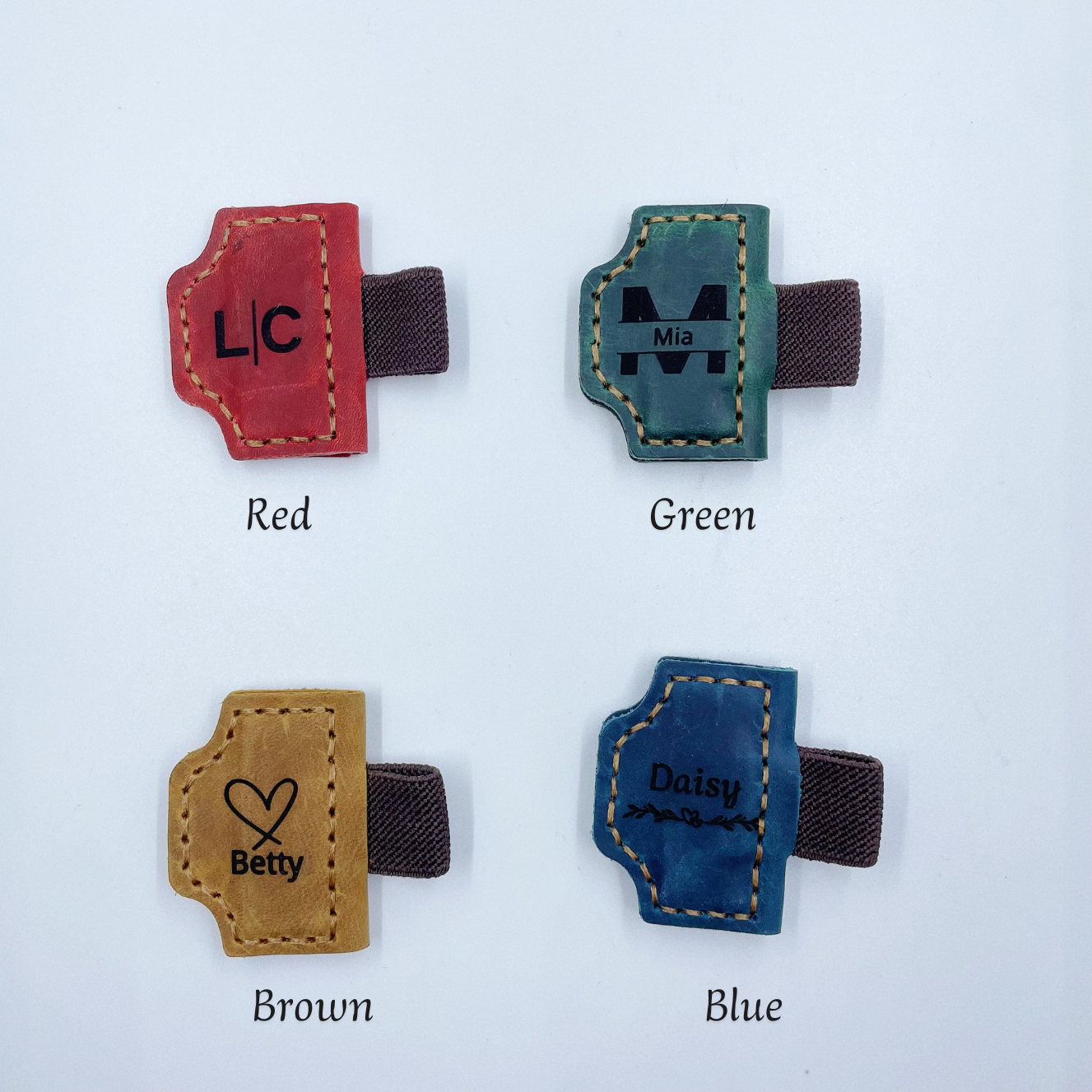 personalized leather bookmark