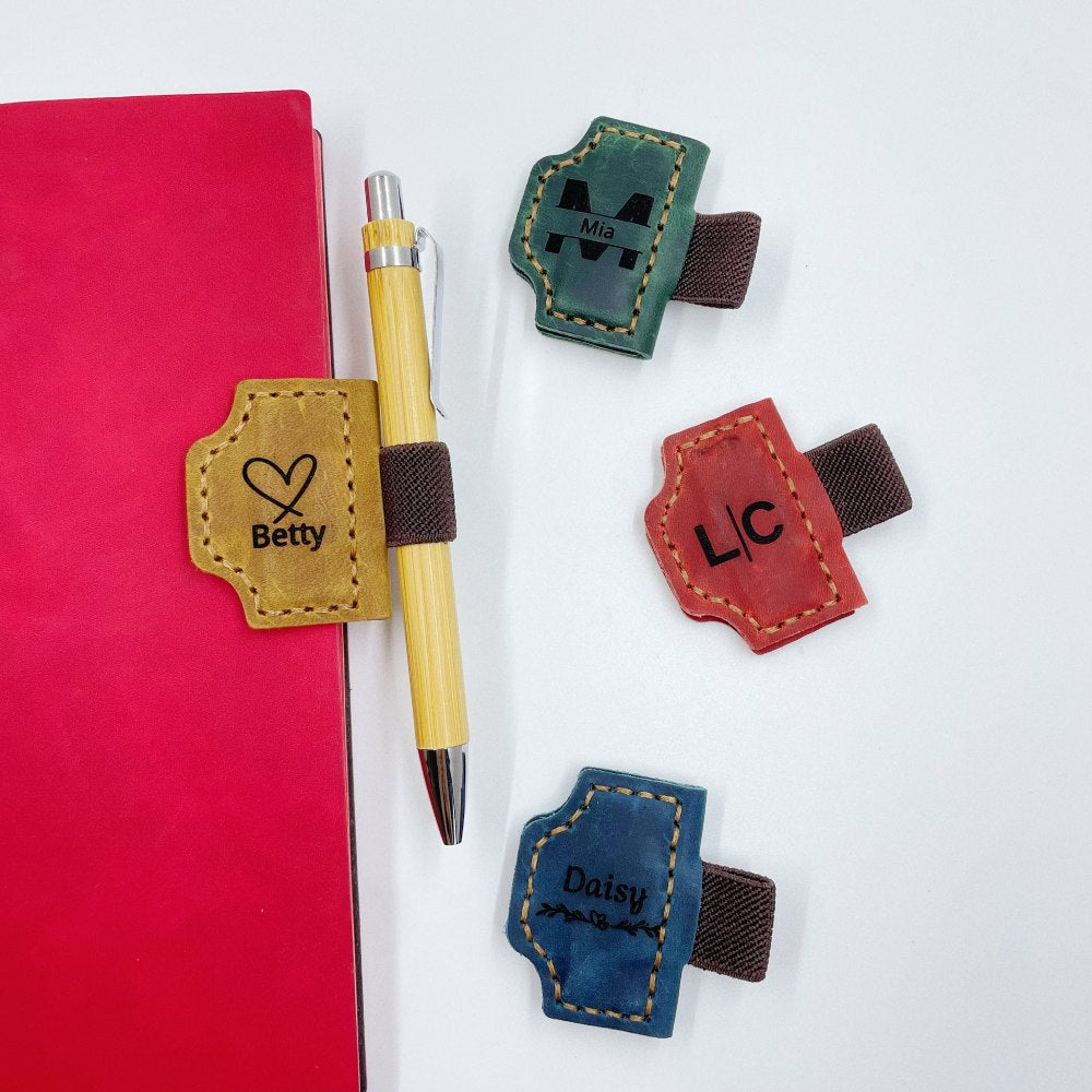 personalized leather bookmarks