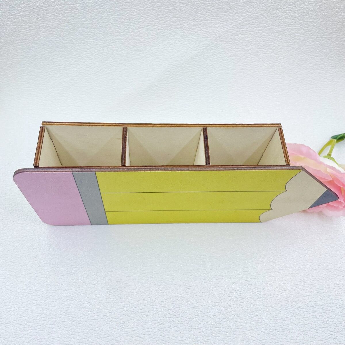 wooden pencil holder